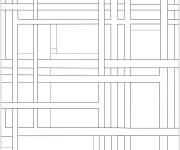 Coloriage Tableau City Rectangle de Ilya Bolotowsky