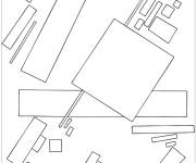 Coloriage Tableau Composition supr&eacute;matiste