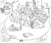 Coloriage Tableau Concert dans l'&OElig;uf de Hieronymus Bosch