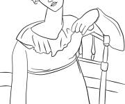 Coloriage Tableau de Femme aux cheveux roux