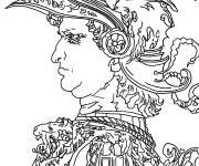 Coloriage Tableau de guerrier pour adulte