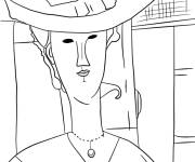 Coloriage Tableau de Madame Pompadour