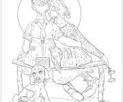 Coloriage Tableau de Paul Revere pour enfants