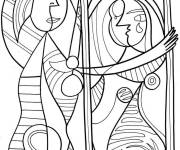 Coloriage Tableau de Salvador Dali