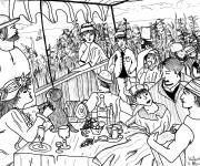 Coloriage Tableau des canotiers par valentin