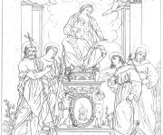 Coloriage Tableau du Corr&egrave;ge