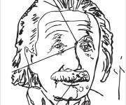 Coloriage Tableau Einstein par Andy Warhol