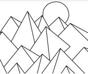 Coloriage Tableau Hommage au soleil d'Alexander Calder