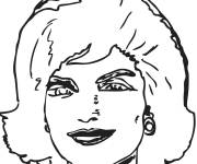 Coloriage Tableau Jackie Kennedy Onassis par Andy Warhol