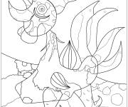 Coloriage Tableau Joan miro le coq