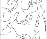 Coloriage Tableau L'air de Joan Miro