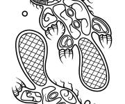 Coloriage Tableau La chanson du castor