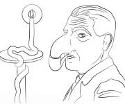 Coloriage Tableau La lampe philosophique