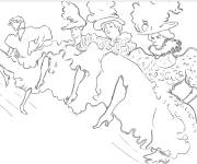Coloriage Tableau La Troupe De Mlle Eglantine de Toulouse