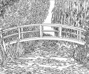 Coloriage Tableau Le bassin aux Nymph&eacute;as