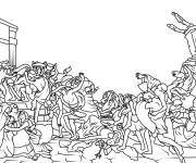Coloriage Tableau Le dernier jour de Pomp&eacute;i