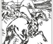 Coloriage Tableau Le Jockey d'Henri de Toulouse-Lautrec