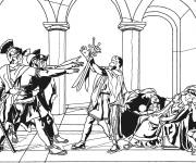 Coloriage Tableau Le serment des horaces de davi