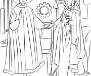 Coloriage Tableau Les &Eacute;poux Arnolfini par Jan Van Eyck