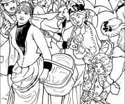 Coloriage Tableau Les Parapluies