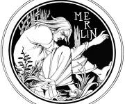 Coloriage Tableau Merlin de la morte d'arthur