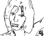 Coloriage Tableau Mick Jagger par Andy Warhol