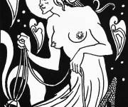 Coloriage Tableau par l'artiste aubrey beardsley