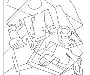 Coloriage Tableau Pierrot de Juan Gris