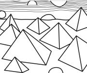 Coloriage Tableau Pyramides d'Alexander Calder