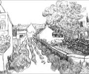 Coloriage Tableau Rue de village