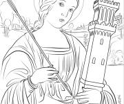 Coloriage Tableau Sainte Barbara