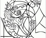 Coloriage Tableaux C&eacute;l&egrave;bres pour enfants