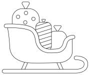 Coloriage Aper&ccedil;u de Traineau du P&egrave;re No&euml;l en &eacute;moji