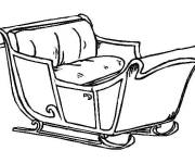 Coloriage et dessins gratuit Beau Tra&icirc;neau de No&euml;l à imprimer