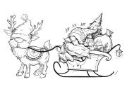Coloriage Caricature de p&egrave;re noel