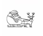 Coloriage Chibi Tra&icirc;neau de p&egrave;re No&euml;l