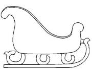 Coloriage et dessins gratuit Croquis de Tra&icirc;neau de No&euml;l à imprimer