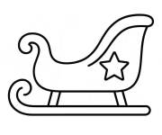 Coloriage et dessins gratuit Emoji Tra&icirc;neau de No&euml;l à imprimer