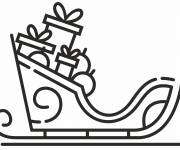 Coloriage Illustration du traineau du P&egrave;re No&euml;l grande section