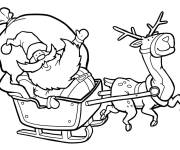 Coloriage Page de Tra&icirc;neau de No&euml;l