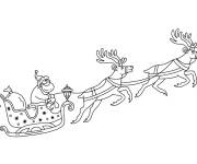 Coloriage Tra&icirc;neau de No&euml;l d&eacute;colle