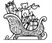 Coloriage Tra&icirc;neau de No&euml;l d&eacute;cor&eacute;