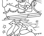 Coloriage Tra&icirc;neau de No&euml;l dessin&eacute; &agrave; la main