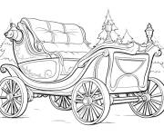 Coloriage Tra&icirc;neau de No&euml;l &eacute;l&eacute;gant