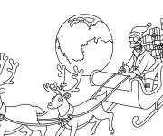 Coloriage Tra&icirc;neau de p&egrave;re No&euml;l Homer Simpson