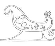 Coloriage et dessins gratuit Tra&icirc;neau de Santa facile à imprimer