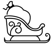 Coloriage Traineau du P&egrave;re No&euml;l en &eacute;moji