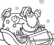Coloriage Un sac de cadeaux pour tous sur un tra&icirc;neau