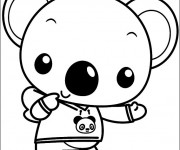 Coloriage Bébé Koala Trop Mignon à décorer