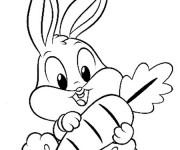 Coloriage et dessins gratuit Bébé Lapin Mignon à imprimer